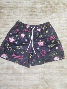 Baseballism x Baseball Bat Bros "Bad Day" Diamond Air Mesh Shorts - Youth Large